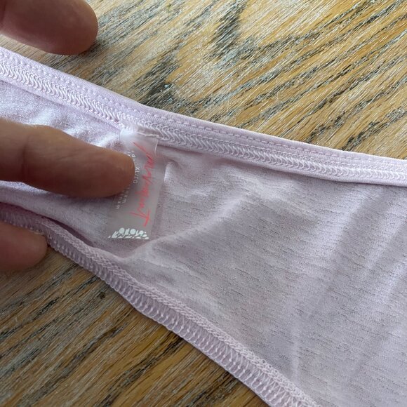 FREE PEOPLE light pink cut out back, thumb holes, ruched sides/exc cond/XL - Picture 4 of 6